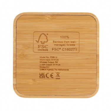 Logo trade liikelahjat mainoslahjat kuva: 5W bambulaturi USB:llä